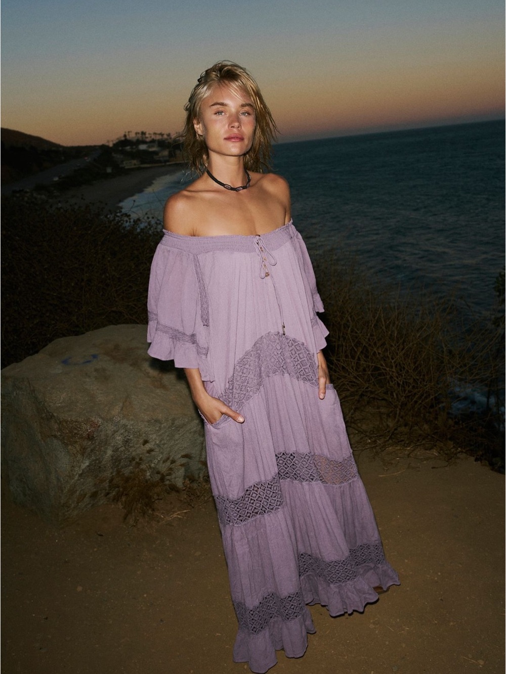 Free People Dream On Maxi- XS Violet Ash - Picture 3 of 6